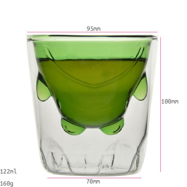 Green Borosilicate Double Layer Colored Drinking Glasses