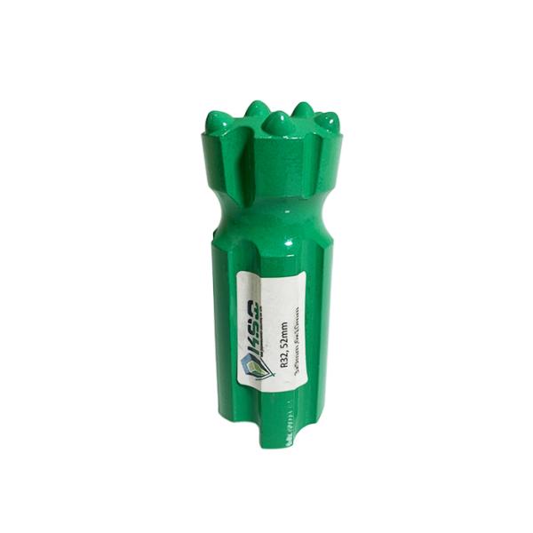 Mining Rock Drill Bits Flat Face R32 52mm Top Hammer Rock Drill With Ballistic Buttons