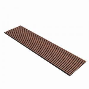 China 122x2440mm Acoustic Wooden Slats Wall MDF Board For Indoor Decoration on sale