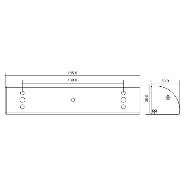 180LC Magnetic Lock Bracket for 180KG Electro Magnetic Door Locks