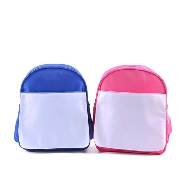 Colored Sublimation Backpack Blanks Schoolbag For Kids With Detachable Printing Part Custom Sublimation Book Bags