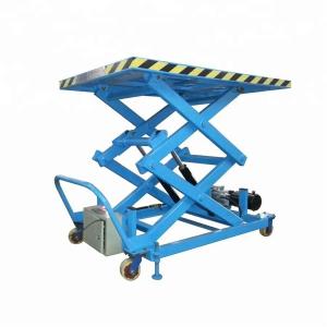 China Outdoor Scissor Lift Table Power 3kw Hydraulic Lift Trolley Cargo Lift Platform wholesale
