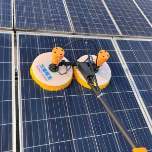 Yellow Nylon Brush Bristle Solar Panel Rotating Cleaning Brushes Customization