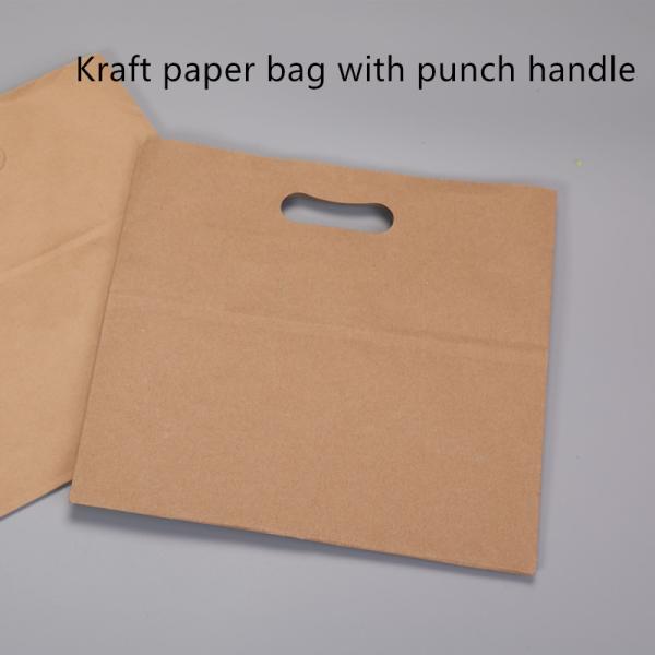 80gsm 100gsm 120gsm Kraft Paper Bag With Die Cut Handle