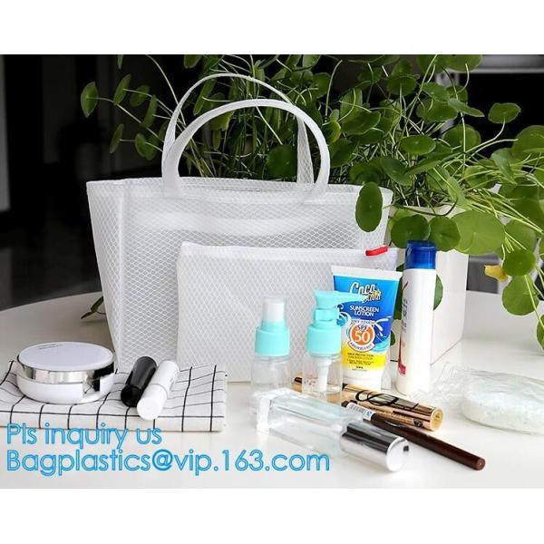 Women Mesh Shoulder Bag Handbag Travel Tote Beach Toiletry Storage Bag Case, Travel Beach Storage Handbag Mesh Tote Hand