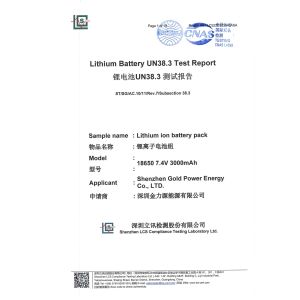 shenzhen gold power energy co.,ltd Certifications