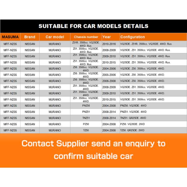 Fuel filter MFF-N235 for NISSAN MURANO 17040-1AA0A 17040-1AA0B 17040-1AA0C 17040-CB000