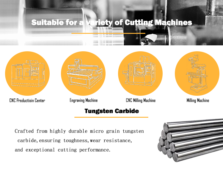 70HRC 4-Flute Bull Nose Tungsten Carbide End Mill with 35 Degree Helix Angle and Balzers Coating for Stainless Steel and Titanium Alloy