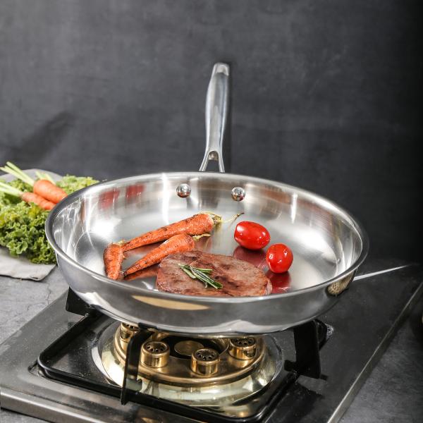 New Arrival 304 Stainless Steel Fry Pan Nonstick Cooking Pot Fried Steak Skillet Egg Nonstick Frying Pan