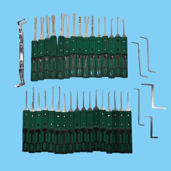 32 Pcs 6 Pcs Broken Key Extractor Kit Green Professional Lock Picking Kit