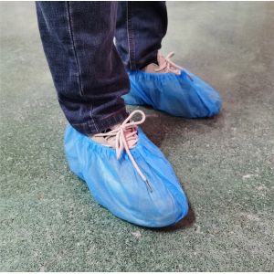 Blue Household Dust Proof 30GSM Non Woven Disposable Shoe Covers