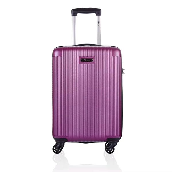 Purple Unisex ABS Luggage Set Customized Logo Accepted Excellent PC Carry-on Suitcases Simple Fashionable Classic Design