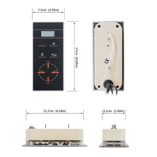 Elegant Clear Steam Bath Equipment Electronic Control Panel Anti Bacterial Easy Clean
