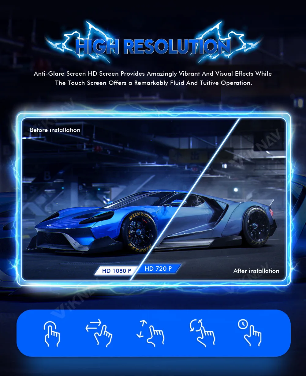 Viknav Car Stereo Radio For Volvo S60 V60 (2011-2019) 8.8 inch GPS Navigation Multimedia DVD Player HD Screen 2 Din