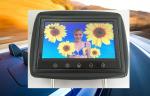 Black DVD Screens For Car Headrests Keystroke Operation Mode Multi Language