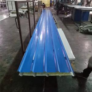 China 840-30-0.426mm blue steel up and sliver paper down glass wool sandwich panel wholesale