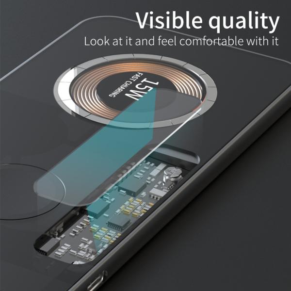 Transparent Tempered Glass Foldable Wireless Charger Magnetic 2in1 Multifunction
