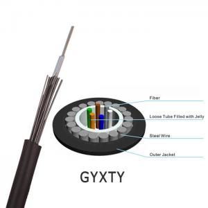 China GYXTY Outdoor Fiber Optic Wire , Central Loose Tube Non Armored Outdoor Optical Cable on sale
