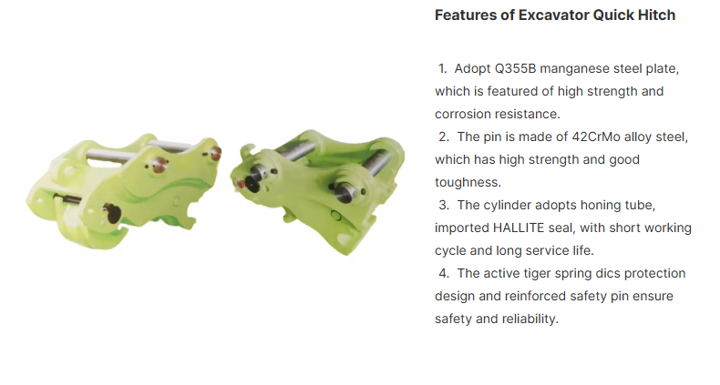 High Quality 10-30t Hydraulic Excavator Quick Hitch Tilt Quick Hitch for Excavator Construction Attachment for Cat Hitachi Sany