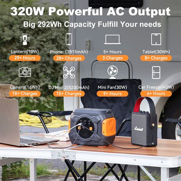 EU Warehouse 80000mAh Camping Portable Power Supply 300 Watt Portable Power Station