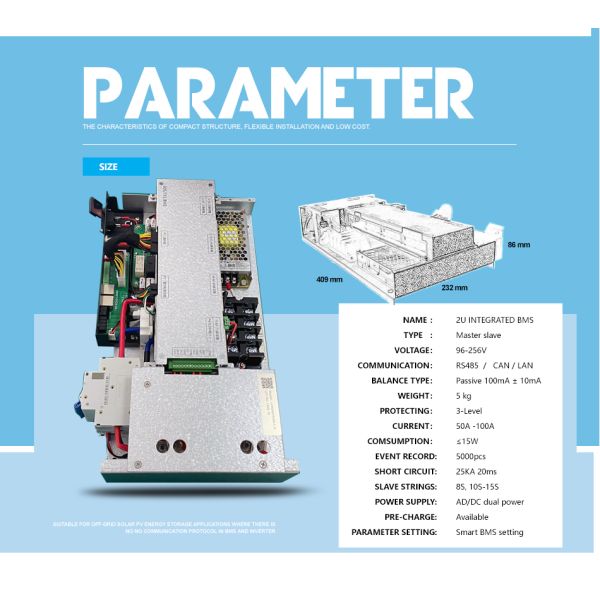 GCE 96V 50A Integrated BMS for Solar Storage LiFePo4 Battery