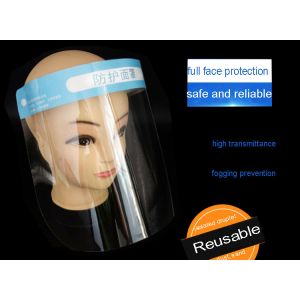 Clear plastic transparent protective face shield masks with sponge