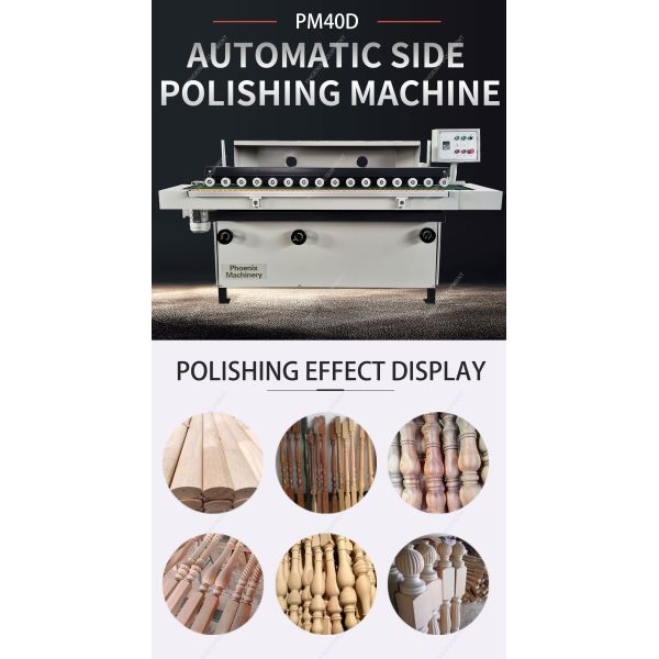 PM40D Automatic Single Side Polishing Machine Furniture Processing 5-100mm Thickness