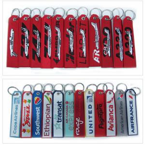 China Fabric Promotional Gifts Embroidered Keychain Pantone Color Washable wholesale