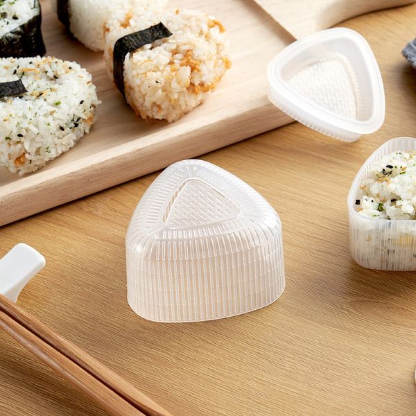 Triangular plastic sushi rice ball mold