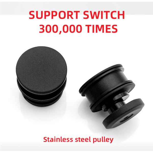 Round Tray Shape Black Sliding Shower Door Kit for 8-12mm Safe Glass Hardware Included