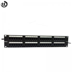 China Network Cabinet 48 Port Cat6 Patch Panel , Utp Patch Panel 48 Port With Cable Management on sale