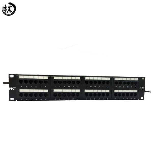 Quality Network Cabinet 48 Port Cat6 Patch Panel , Utp Patch Panel 48 Port With Cable Management for sale