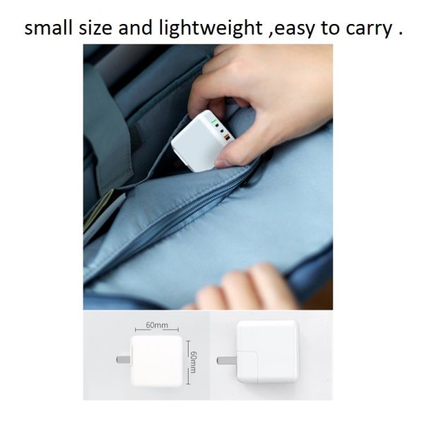 Laptop Phone White 61 Watt Mini Travel GAN Charger