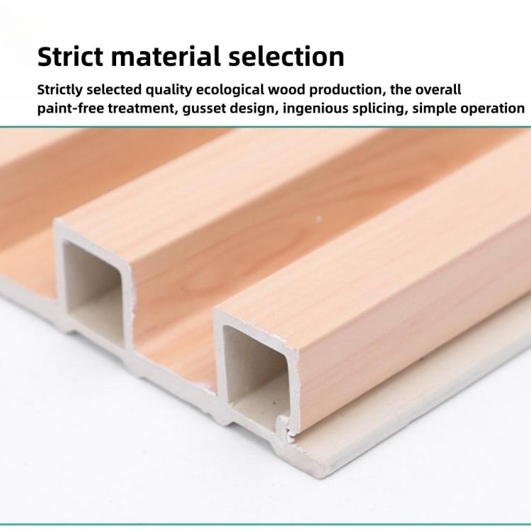 3D Surface WPC Insulated Slat Wood PVC Decorate Wall Panel for Interior Refurbishment