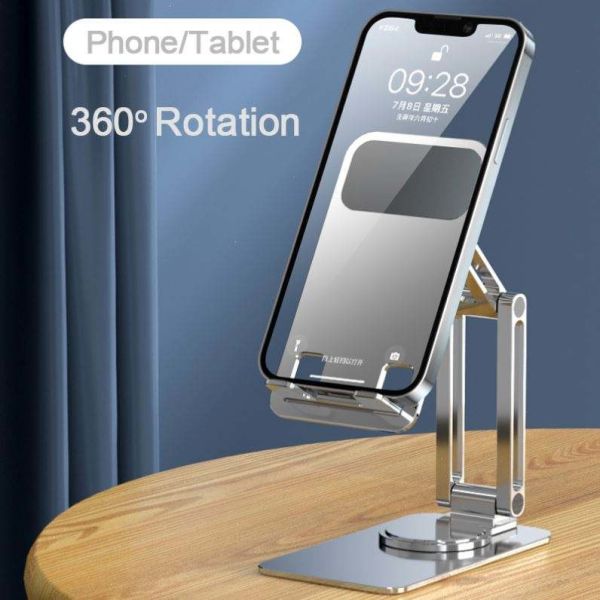 360 Degree Rotation Mobile Phone Holder Alloy Foldable For Desk
