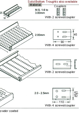 Adjustable Cable Tray Roll Forming Machine Galvanized Steel 600mm With Perforated Holes