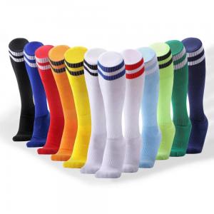China 2021 Non-slip Football Socks for Outdoor Sports and Gym Thick Compression Stockings wholesale