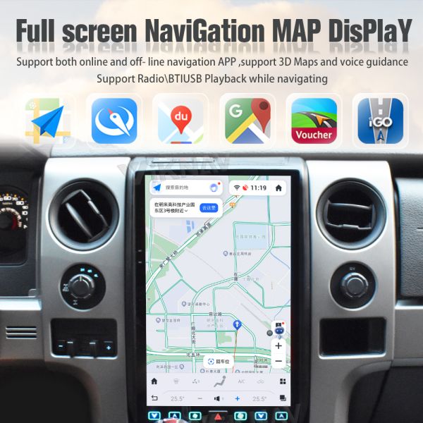 Android 13 Car Multimedia Player Radio For Ford Raptor F150 09-12 8+128G Head Unit Touch Screen Carplay