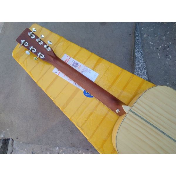 AAAA pine wood all Solid OM body style guitara 14 frets imported wood custom solid acoustic electric guitar
