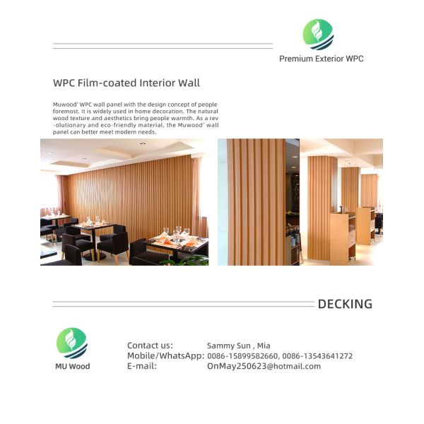 wood Plastic Composite Exterior Wall Panels Lightweight Wall Composite Cladding