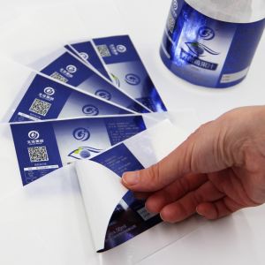 PET Bopp Biological Bottle Metallic Foil Labels Stickers