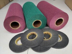 China Cylindrical Non-Woven Flap Abrasive Metal Roller Brush For Polishing wholesale