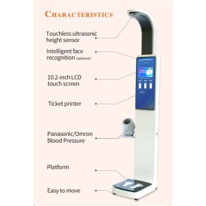 Ultrasonic Height Weight Body Fat Analysis Machine With LCD Display