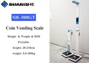 China Coin HD LCD Screen Digital Height Weight Scale With Hot Printer wholesale