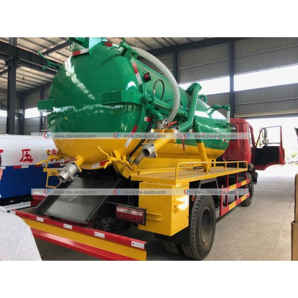 Dongfeng 10cbm Sewer Suction Pump Fecal Sewage Tanker Vacuum Truck