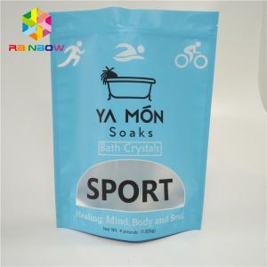 China Body Scrub Soaks Bath Salt Packaging Bag Stand Up Doypack With Logo Zip Lock And Window on sale