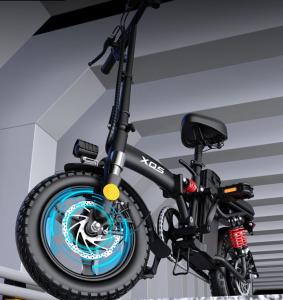 China 12ah/48v 240w 14inch Folding Fat Tire Electric Bike Carbon Fiber Ebike on sale