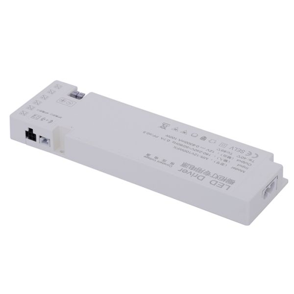 White 12V Constant Voltage LED Driver Power Supply 8A 100W For Carbinet Light