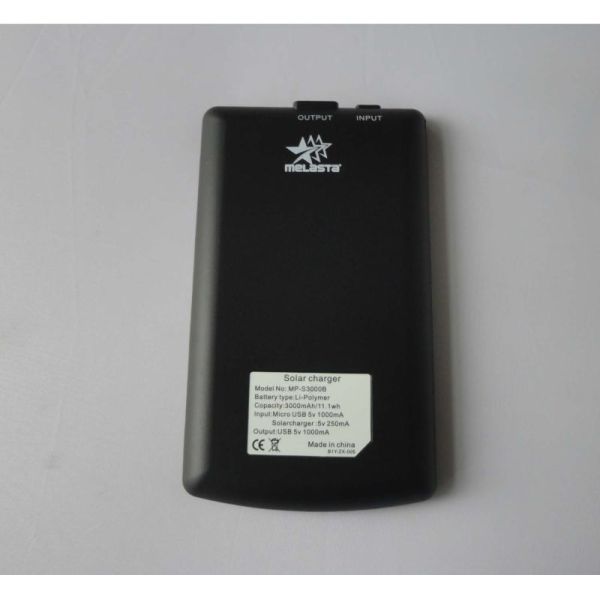 5V 3000mAh Smart Lithium Ion Polymer Solar Powered Battery Charger (MP-S3000B)