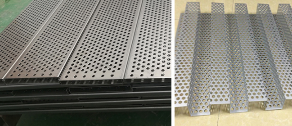 Aluminum Perforated Wire Mesh Louver Sheet Metal Square / Hexagonal Hole Speaker Grills